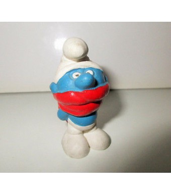 FIGURINE SCHTROUMPF  SMURF ECHARPE ROUGE REF 2.0004 5CM 