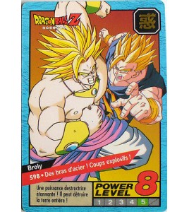 CARTE DRAGON BALL LE GRAND COMBAT N-¦ 598 BROLY POWER LEVEL 8 