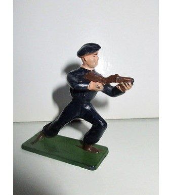 ANCIENNE FIGURINE STARLUX - SOLDAT AVEC FUSILS (5x4cm)