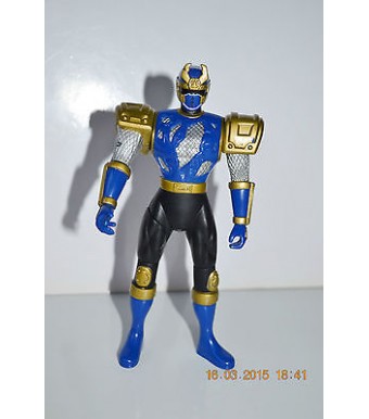 FIGURINE SENTEI - POWER RANGERS BLEU BANDAI 2003 (15x7cm)