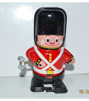 FIGURINE WIND UP EN TOLE - SOLDAT GARDE ANGLAIS JAPAN TIN TOY (10x7cm)