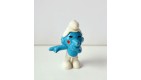 FIGURINE LES SCHTROUMPFS SMURF PITUFO -PEYO GERMANY RIEUR FARCEUR  (4x3cm)