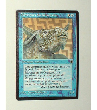 TRES RARE CARTE MTG MAGIC - VERSION FRANCAISE MINOTAURE DES LABYRINTHES