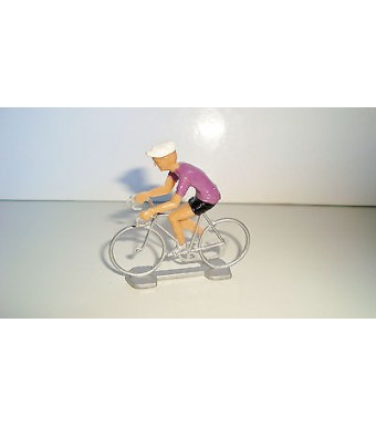 ANCIEN COUREUR CYCLISTE ANNEE 70 80 - MAILLOT VIOLET TOUR DE FRANCE (6x6cm)