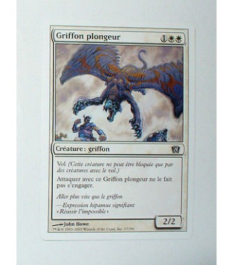 RARE CARTE MTG MAGIC - VERSION FRANCAISE GRIFFON PLONGEUR  