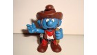 FIGURINE SCHTROUMPF PEYO -  COWBOY 2.0122 SCHLEICH PORTUGAL 1981 (5x4cm)
