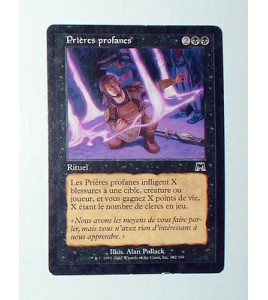 CARTE MTG MAGIC - VERSION FRANCAISE PRIERES PROFANES 