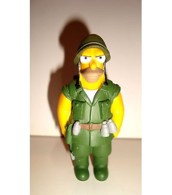 A253 FIGURINE LES SIMPSON - HOMER MILITAIRE SOLDAT U.S (9x4cm)