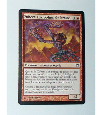 CARTE MTG MAGIC - VERSION FRANCAISE ZUBERA AUX POINGS DE BRAISE