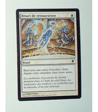 CARTE MTG MAGIC - VERSION FRANCAISE RITUEL DE RESTAURATION