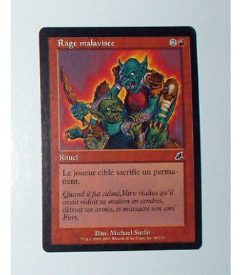 CARTE MTG MAGIC - VERSION FRANCAISE RAGE MALAVISEE