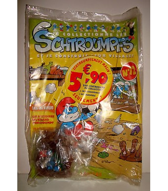 FIGURINE SCHTROUMPFS SMURF PITUFO SOUS BLISTER NUMERO 12