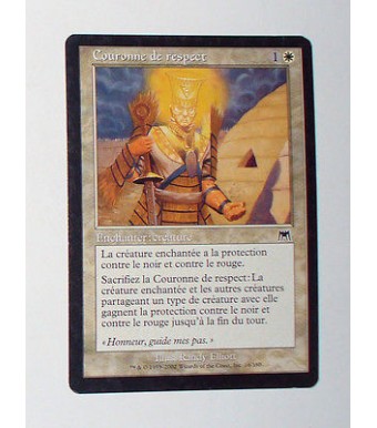 CARTE MTG MAGIC - VERSION FRANCAISE COURONNE DE RESPECT  