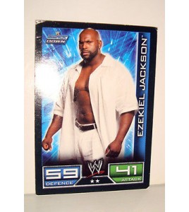 carte catch slam attax mayhem topps  trading card - ezekiel jackson