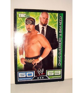 carte catch slam attax mayhem topps  trading card - chavo huerrero & bam neely