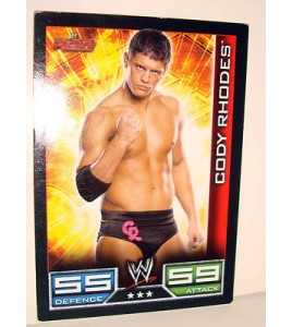 carte catch slam attax mayhem topps  trading card -  cody rhodes