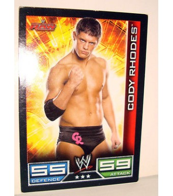 carte catch slam attax mayhem topps  trading card -  cody rhodes