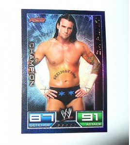 RARE CARTE HOLO DE CATCH SLAM ATTAX RAW CM PUNK