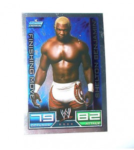 RARE CARTE HOLO DE CATCH SLAM ATTAX SMACK DOWN SHELTON BENJAMIN