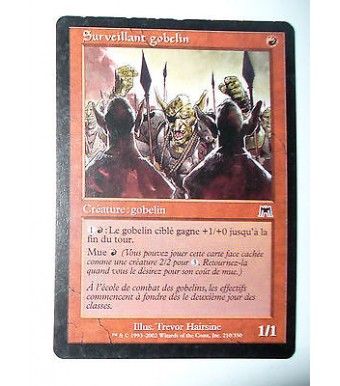 CARTE MTG MAGIC - VERSION FRANCAISE SURVEILLANT GOBELIN 