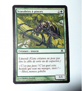 CARTE MTG MAGIC - VERSION FRANCAISE SCARABEES A PINCES