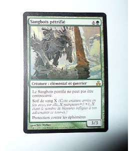 CARTE MTG MAGIC - VERSION FRANCAISE SANGBOIS PETRIFIE