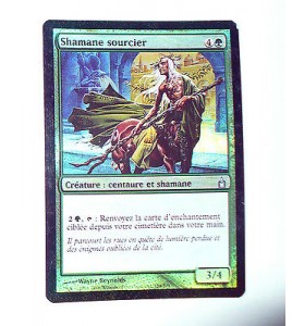 CARTE MTG MAGIC FOIL - VERSION FRANCAISE SHAMANE SOURCIER 