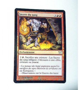 CARTE MTG MAGIC FOIL - VERSION FRANCAISE SACRES DU SANG  