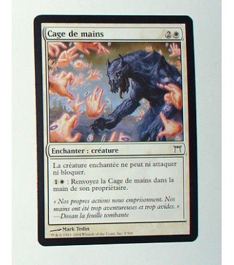 RARE CARTE MTG MAGIC - VERSION FRANCAISE CAGE DE MAINS