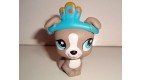 RARE FIGURINE PET SHOP LITTLEST PET SHOP -  CHIEN AVEC COURONNE DOG PERO