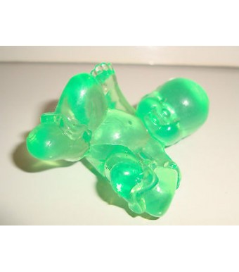 FIGURINE VINTAGE 80'S LES BABIES TRANSLUCIDE VERT N°1 (5x3,5cm)