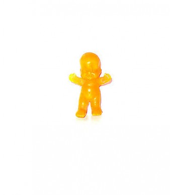FIGURINE VINTAGE 80'S LES BABIES ORANGE TRANSLUCIDE N° 204 (5x3cm)