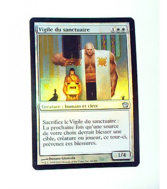 VIGILE DU SANCTUAIRE - CREATURE HUMAIN ET CLERC  - VF CARTE HOLO  MTG MAGIC