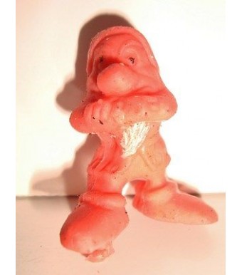 ESSO - FIGURINE GLUPS - 1970 -BLANCHE NEIGE ET LES 7 NAINS GRINCHEUX ROSE (3cm)