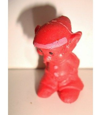 ESSO - FIGURINE GLUPS - 1970 -BLANCHE NEIGE ET LES 7 NAINS SIMPLET ROUGE (3cm)