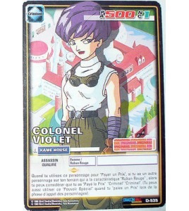 CARTE DBZ DRAGON BALL Z SERIE 6 D-535 COLONEL VIOLET 