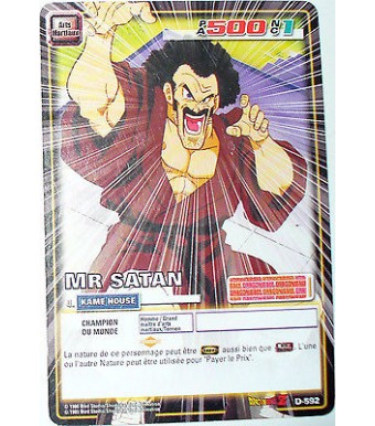 CARTE DBZ DRAGON BALL Z SERIE 6 D-592 MR SATAN  