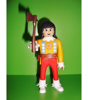 FIGURINE AIRGAM BOYS airgamboys FAR WEST INDIEN AVEC HACHE TOMAHAWK (10x4cm)