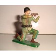 FIGURINE STARLUX - SOLDAT MILITAIRE  ACCROUPIS ABIME (4x4cm)