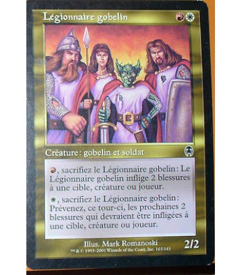 LEGIONNAIRE GOBELIN - CREATURE GOBELIN ET SOLDAT -  VF CARTE MTG MAGIC 