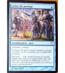 LETTRE DE PASSAGE - ENCHANTEMENT AURA -  VF CARTE MTG MAGIC