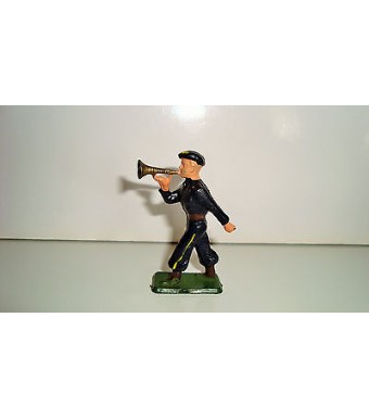 FIGURINE FIGUR STARLUX - SOLDAT BLEU MILITAIRE AVEC TROMPETTE