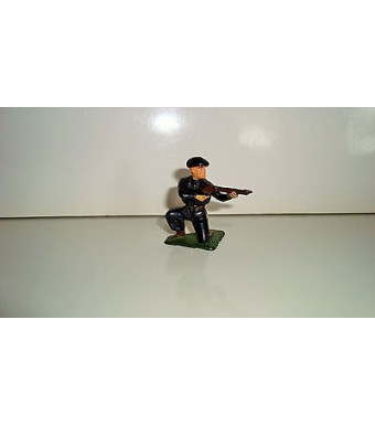 FIGURINE FIGUR STARLUX - SOLDAT BLEU MILITAIRE AVEC FUSIL ACCROUPIS 