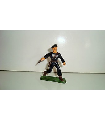 FIGURINE FIGUR STARLUX - SOLDAT BLEU MILITAIRE AVEC PISTOLET