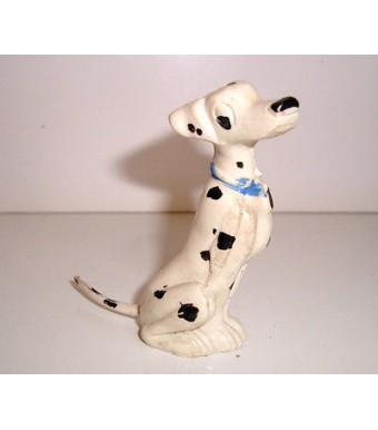 RARE FIGURINE VINTAGE JIM - WALT DISNEY LES 101 DALMATIENS PERDITA (6x5,5cm)