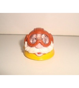FIGURINE KINDER N°336 TETE D'AVIATEUR (2,5x2,5cm)