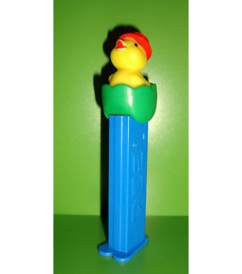 FIGURINE PEZ - US PATENT 4.966.305 HUNGARY - POUSSIN AVEC CHAPEAU