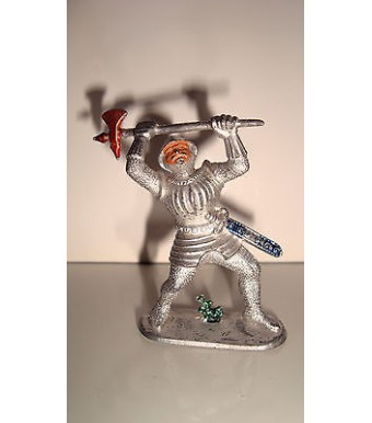FIGURINE EN PLASTIQUE ANNEE 70-80 - SOLDAT ARMURE MOYEN AGE SOLDAT (6x5cm)