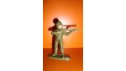FIGURINE EN PLASTIQUE ANNEE 70-80 SOLDAT MILITAIRE AVEC FUSIL (6x5cm)