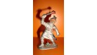 FIGURINE EN PLASTIQUE ANNEE 70-80 CHEVALIER GARDE AVEC MASSUE MOYEN AGE (6x4cm)
